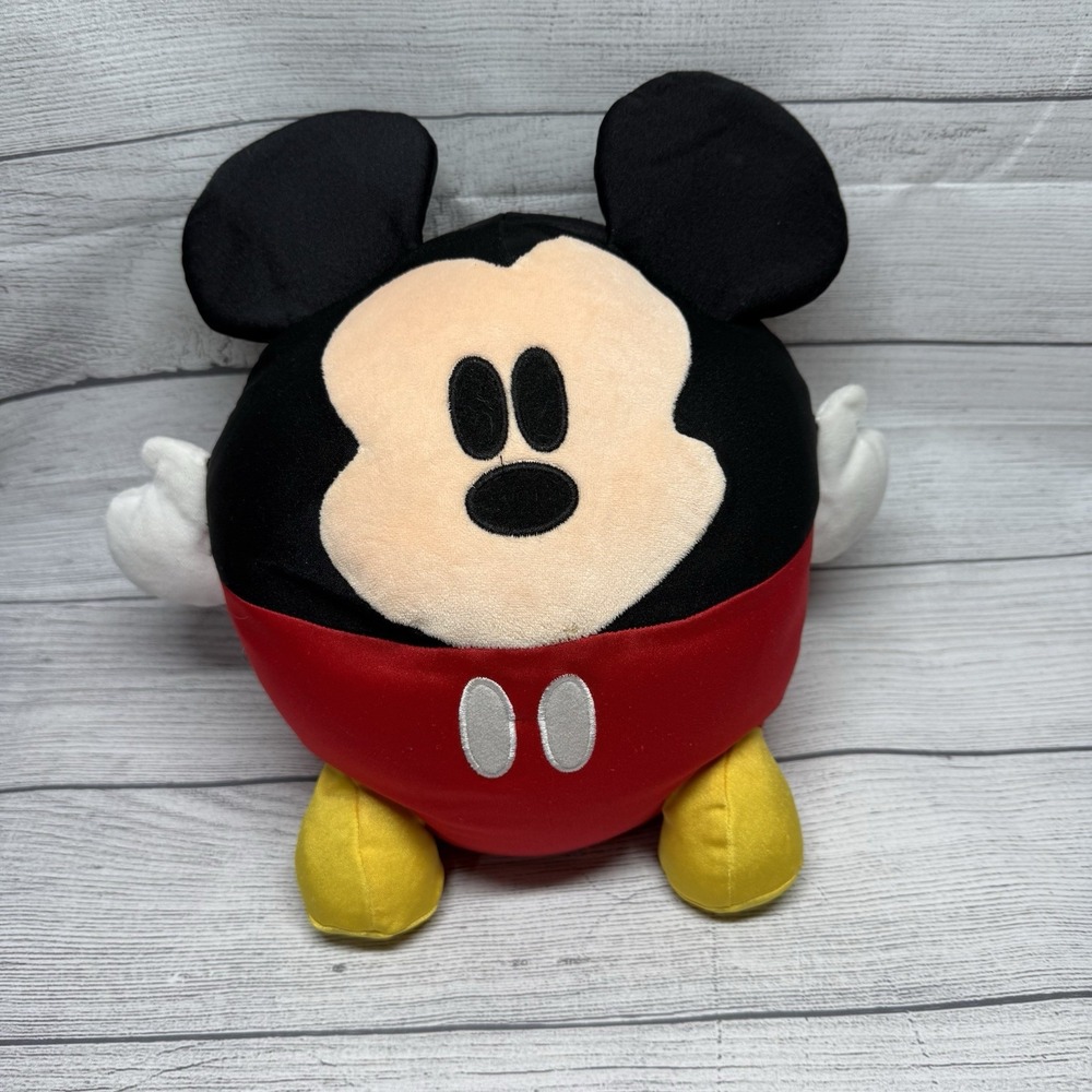 Mickey Mouse Walt Disney World Round Squishy Microbead Plush Vintage
